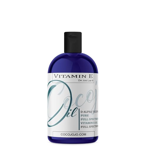 Vitamin E Oil 8oz - Pure, Full Spectrum, Skin & Hair Hydrating Oil by Cocojojo