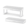 Vegan Leather Nail Arm Rest Cushion - Acetone Resistant, Non-Slip, Ergonomic Manicure Hand Support - White