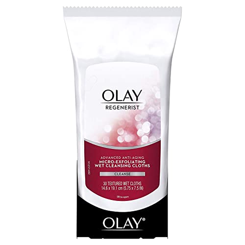 Exfoliating Facial Cleansing Cloths for All Skin Types - 30 Count