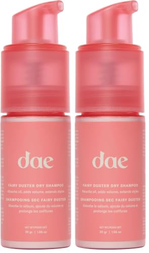 Fairy Duster Dry Shampoo Powder - Natural, Absorbs Oil & Refreshes Roots, Pack of 2