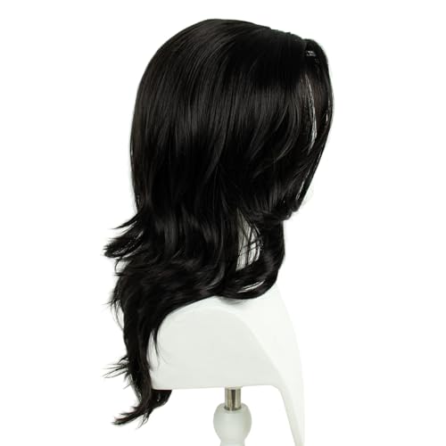 70s Disco Brown Highlight Wig for Women - Synthetic Vintage Costume Hair