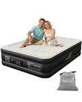 Queen Air Mattress with Built-In Pump - 18" Height, Supports 800 lbs, Black - Variation of Black / Queen