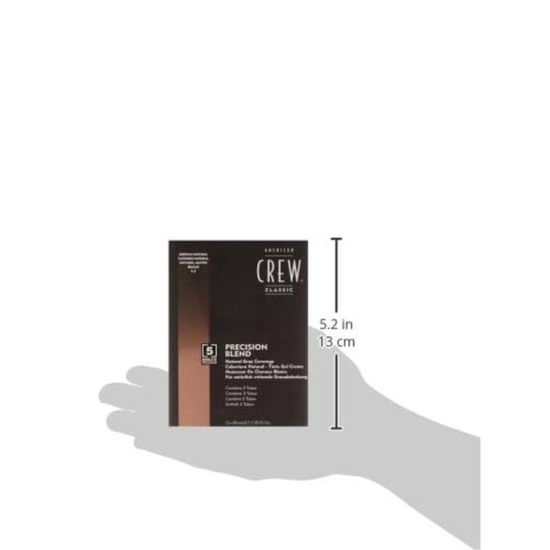American Crew Men's Temporary Hair Color, Temporary Hair Dye, Natural Gray Coverage, Mednatural, 1.35 Fl Oz