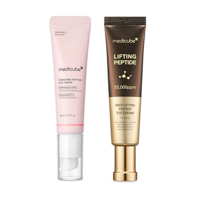 medicube Eye Serum Duo for Firmer-Looking Skin: PDRN Peptide Serum and Deep Reviving Peptide Eye Cream | Korean Skincare, Gifts for Her, Valentines Day Gifts for Her, Skin Care Set