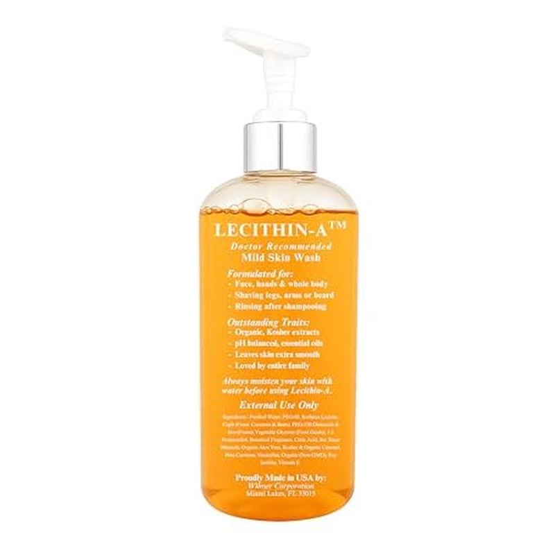 Aquaroma Natural Daily Skin Wash ? Cleanser for Sensitive, Acne & Oily Skin ? With Aloe Vera, Vitamin E, Beta Carotene & Lecithin ? Vegan, Daily Wash for Face, Body, Shaving & Scalp - 8.0 FL OZ
