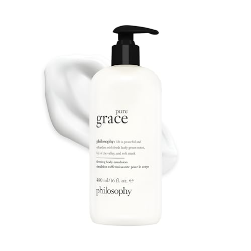 Philosophy Pure Grace Firming Body Emulsion 16oz - Luxurious Scented Moisturizer with Shea & Natural Oils, Fast Absorbing Hydration
