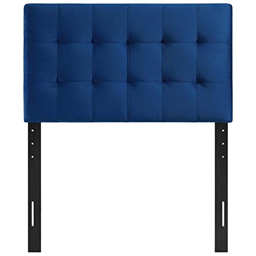 Modway Lily Biscuit Tufted Twin Performance Velvet Headboard - Navy