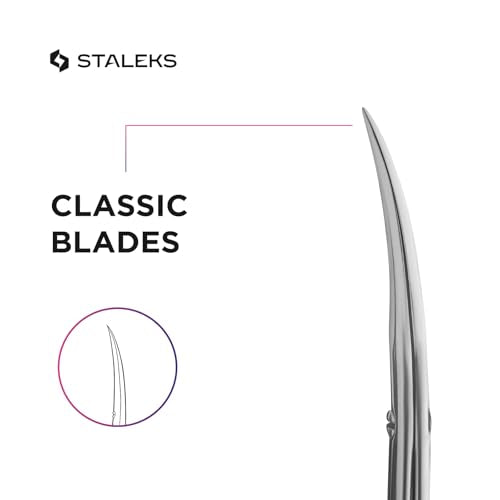 Staleks Exclusive 22 Type 1 Cuticle Scissors (Magnolia) ? Straight Handles and Classic Curved Blades