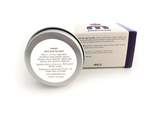 Melem Skin & Lip Balm Pack of 3 — Moisturizing Lanolin & Beeswax for Dry Skin & Lips