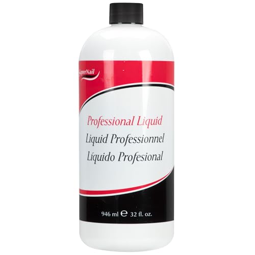 Supernail Nail Liquid 32 Fl Oz - Acrylic Monomer for Durable Nails - UV-Blocking & Low Odor