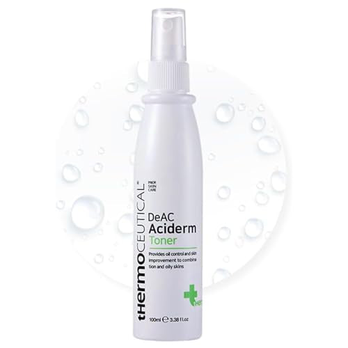 tHermoCEUTICAL DeAC Aciderm Toner - Refreshing Cooling Toner, Targeted Acne Solution, Relieves Skin Sensitivity for Oily, Acne Prone Skin, 3.38 fl.oz