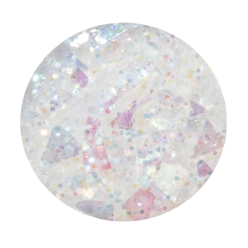 Dazzle Dry Nail Lacquer (Step 3) - Cold As Ice - An iridescent white sheer glitter. (0.5 fl oz)