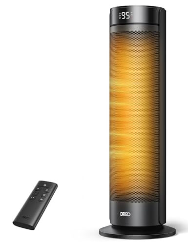 DREO Space Heater for Large Rooms - Black, Safe Electric Indoor Heater