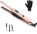 Rose Gold 3/10 Inch Mini Hair Flat Iron with 13 Temp Settings & LCD Display