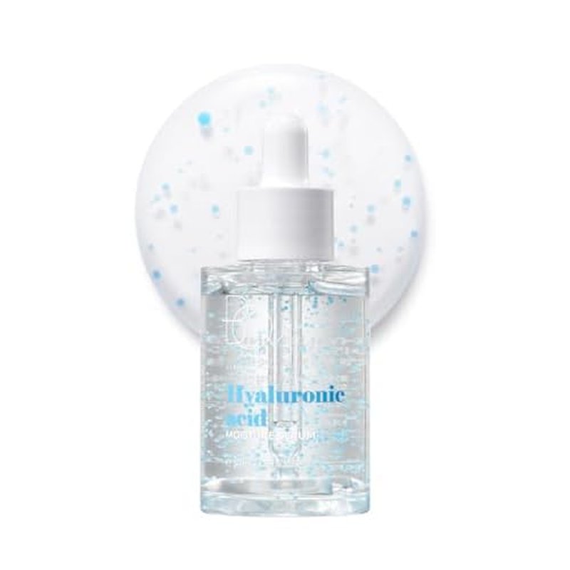 BOM Hyaluronic Acid Moisturizing Serum 1.69 fl oz, Lightweight Vegan Facial Serum with Moisture Capsules and Vitamins, Deep 20 Layer Hydration, Face Plumping, Hypoallergenic, Dry Skin Korean Skincare