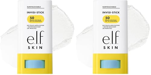 e.l.f. SKIN Suntouchable Invisi-Stick SPF 50 Clear Sunscreen - Pack of 2, 0.63 oz