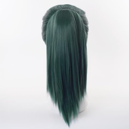 Anime Cosplay Wigs for Men and Women, Maki Zenin Style, High-Temperature Fiber, Detachable Ponytail, Natural Look
