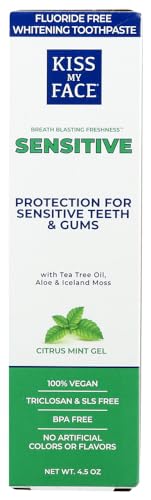 Fluoride-Free Whitening Toothpaste Citrus Mint Gel 4.5 oz Pack of 2