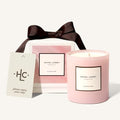 Signature Hotel Lobby Soy Candle - Luxury Hand-Poured 9.75oz with Amber Cedar Musk, 65-Hour Burn, Reusable Vessel