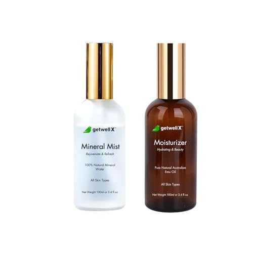 Facial Care Kit - Mineral Mist & Emu Oil Moisturizer: heals dry sensitive skin while minimizing pores and fine lines. Hypoallergenic, non comedogenic. 3.4 FL oz.