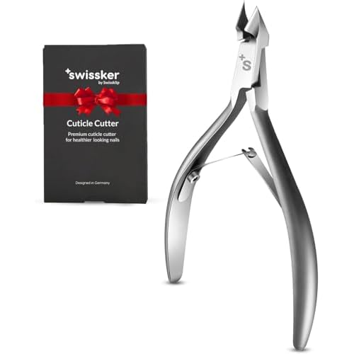 Swissker by Swissklip Cuticle Trimmer, Cuticle Remover, White Elephant gifts, Cuticle Nippers, Cutter, Nail Nipper used along with Cuticle Pusher Tool, Nail Cuticle Trimmer