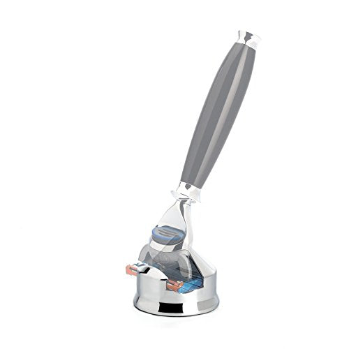 MÜHLE Chrome Razor Stand for 3 or 5-Blade Safety & Cartridge Razors