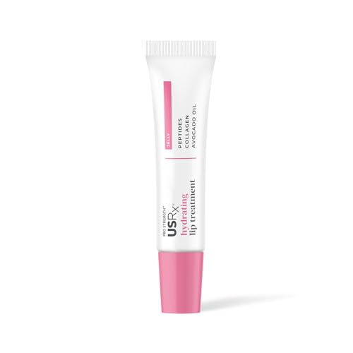 Urban Skin Rx Pro Strength Hydrating Collagen & Peptides Daily Lip Treatment, Non-Sticky, Ultra-Moisturizing Balm, Smooths, Softens & Plumps for a Healthier & More Youthful Appearance, Jelly, 0.31 Oz