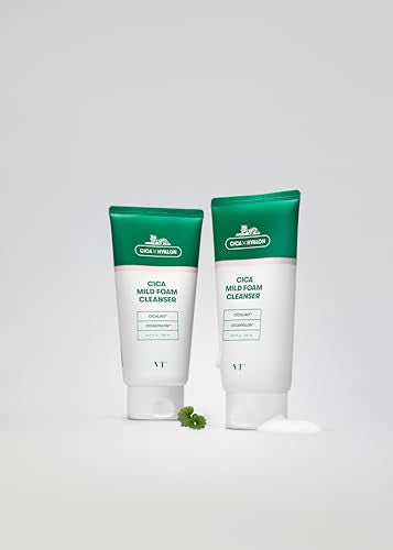 VT COSMETICS Cica Foam Face Cleanser 10.1 Fl Oz (300 ml) - Gentle Skin Care