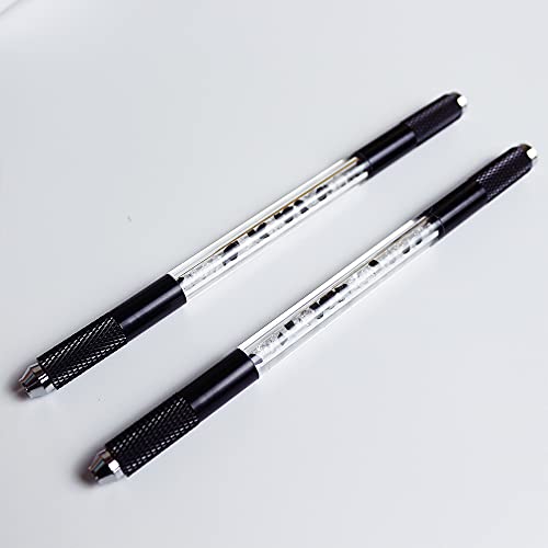 Microblading Handles Set with Double Black Sides - 10PCS Professional Cosmetic Tool