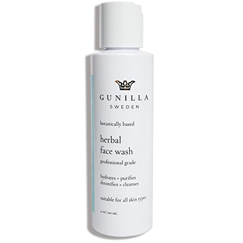 GUNILLA Herbal Face Wash - Gentle Botanical Cream Cleanser, Vegan, 4 oz - Pack of 1