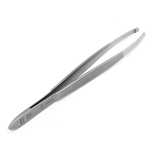 GERMANIKURE Slanted Tweezers with Leather Sleeve – Precision Solingen Steel