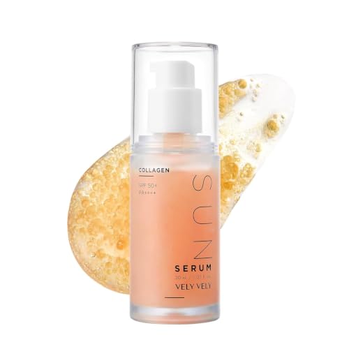 Hydrating Collagen Sun Serum SPF 50+ for Dry Skin - Lightweight Daily Sun Protection