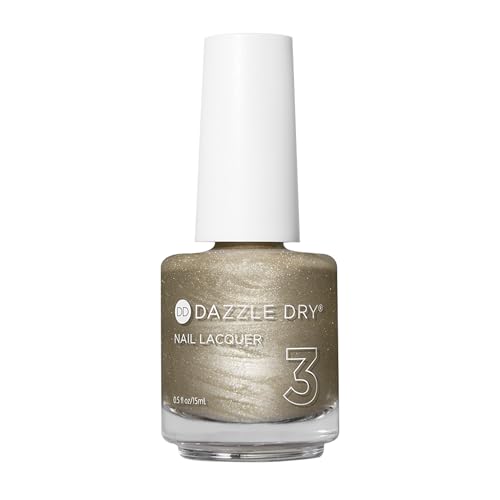 Dazzle Dry Nail Lacquer (Step 3) - Illuminate Lacquer - A bright champagne gold. Full-coverage metallic. (0.5 fl oz)