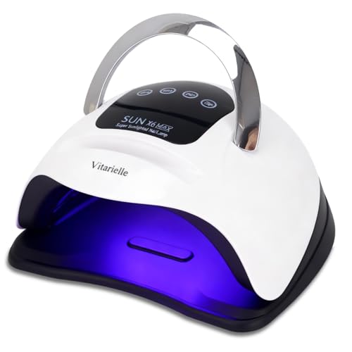 UV LED Nail Lamp 320W with 72 LEDs, 4 Timers, Phone Holder, Sensor, Fast Curing