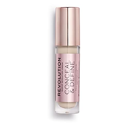 Revolution Beauty, Conceal & Define Concealer, Full Coverage & Lightweight, Long-Lasting Matte Finish, Vegan & Cruelty Free, C1 Fair to Light Skin Tones, 0.14 Oz. (Pack of 2)