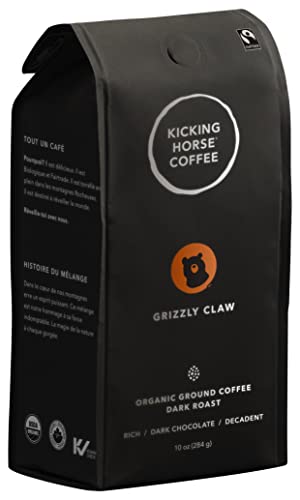 Organic Dark Roast Ground Coffee Pack of 6 - Fairtrade, Kosher, 60 oz