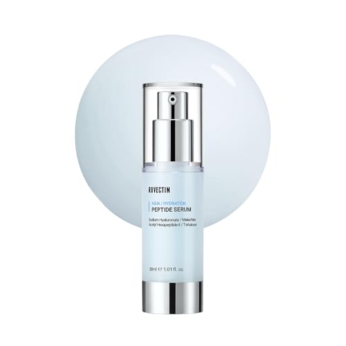ROVECTIN Aqua Peptide Serum 1.01 Fl Oz - Anti-Aging Face Serum with Vitamin E & Hyaluronic Acid