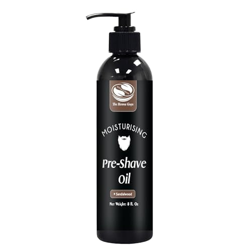 Pre-Shave & Beard Conditioning Oil for Men Sandalwood Scent - Jojoba & Argan Oils