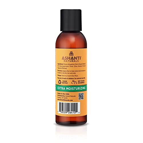 Ashanti Naturals Shea and Sweet Almond Oil for Hair and Body| Moisturizing Pure Body Oil for Dry Skin, Scalp and Hair [Fragrance: Coco Mango, 4 oz]