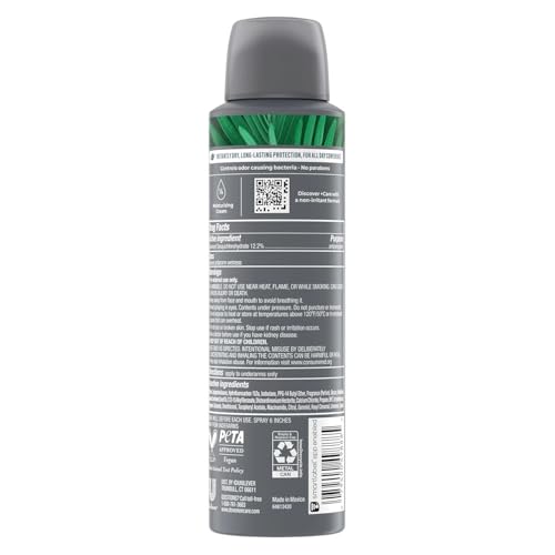 Dove Men+Care Coastal Cedar Dry Spray Antiperspirant - 4 Pack, 72H Odor & Sweat Protection