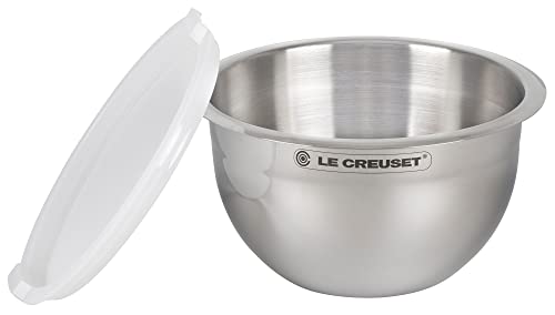 Mixing Bowls with Plastic Lids - Nested Stainless Steel Set of 3