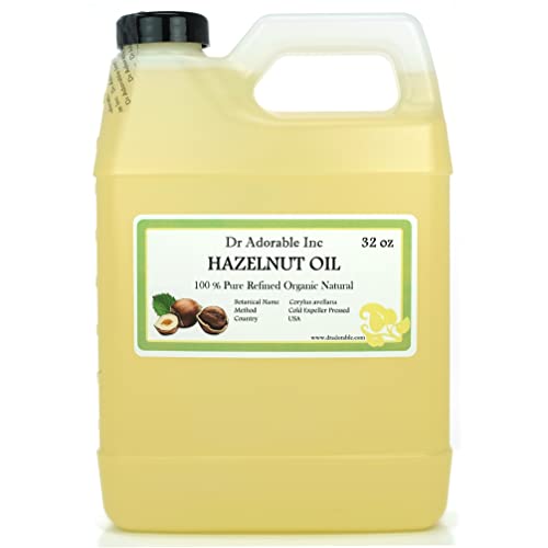 Pure Organic Hazelnut Oil 32oz - Cold-Pressed Skin & Hair Nourishment
