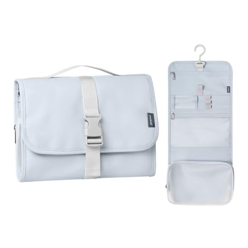 Travel Hanging Toiletry Bag - Compact Waterproof Organizer with Blue Variation