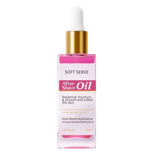 Strawberry Vanilla After Shave Oil, Soothing and Moisturizing, Prevents Ingrown Hair and Razor Burn, Natural Extracts, Fast Absorption, Irritation-Free Skin for Daily Use