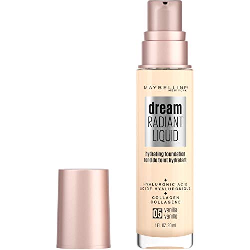 Maybelline Dream Radiant Liquid Foundation - Medium Coverage, Hydrating, Vanilla, 1 Fl Oz