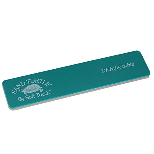 Soft Touch Sand Turtle Nail File Block, Soft Sponge, Teal 120 Grit Fine, 5 ¨ù Inch, 25 Piece