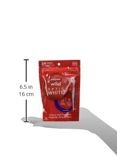 Colgate Optic White Wisp Disposable Mini Toothbrush Cool Mint Pack of 24 (4 Sets)