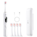 Reva V3 Sonic Electric Toothbrush for Adults - White, 5 Modes, 200-Day Battery & 4 Brush Heads