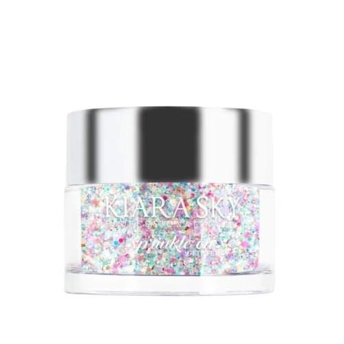 Kiara Sky 3D Glitter Nail Art | Sprinkle On Collection 1 oz | Mix with Acrylic, Gel Polish or dip Powder | Eerie-Descent (Iridescent)