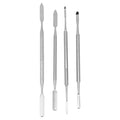 4Pcs Stainless Steel Depotting Spatula Makeup Spatula Tool Make Up Accessories for Makeup Cosmetics Mixing